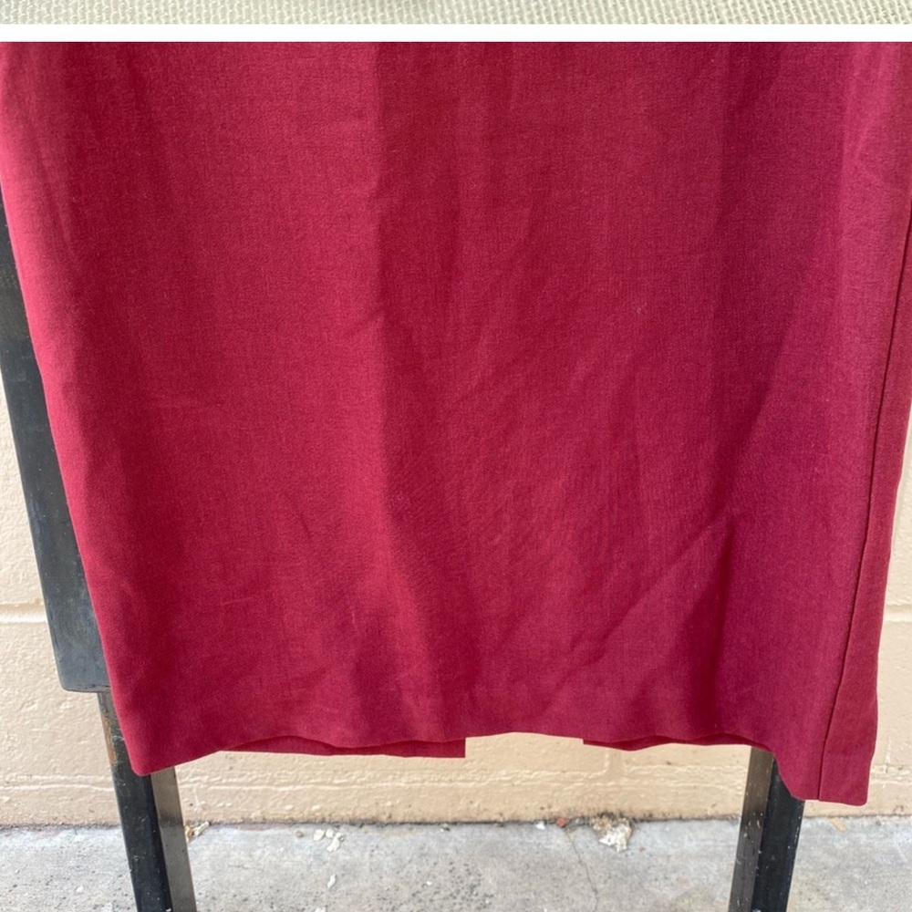 🎉HOST PICK✨Black Halo Wine Keyhole Slit Ruffle Sleeve Eva dress cocktail midi - Picture 7 of 11